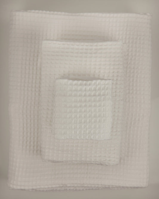 Toalla Facial Algodón Waffle Pequeña .30 m x .45 m